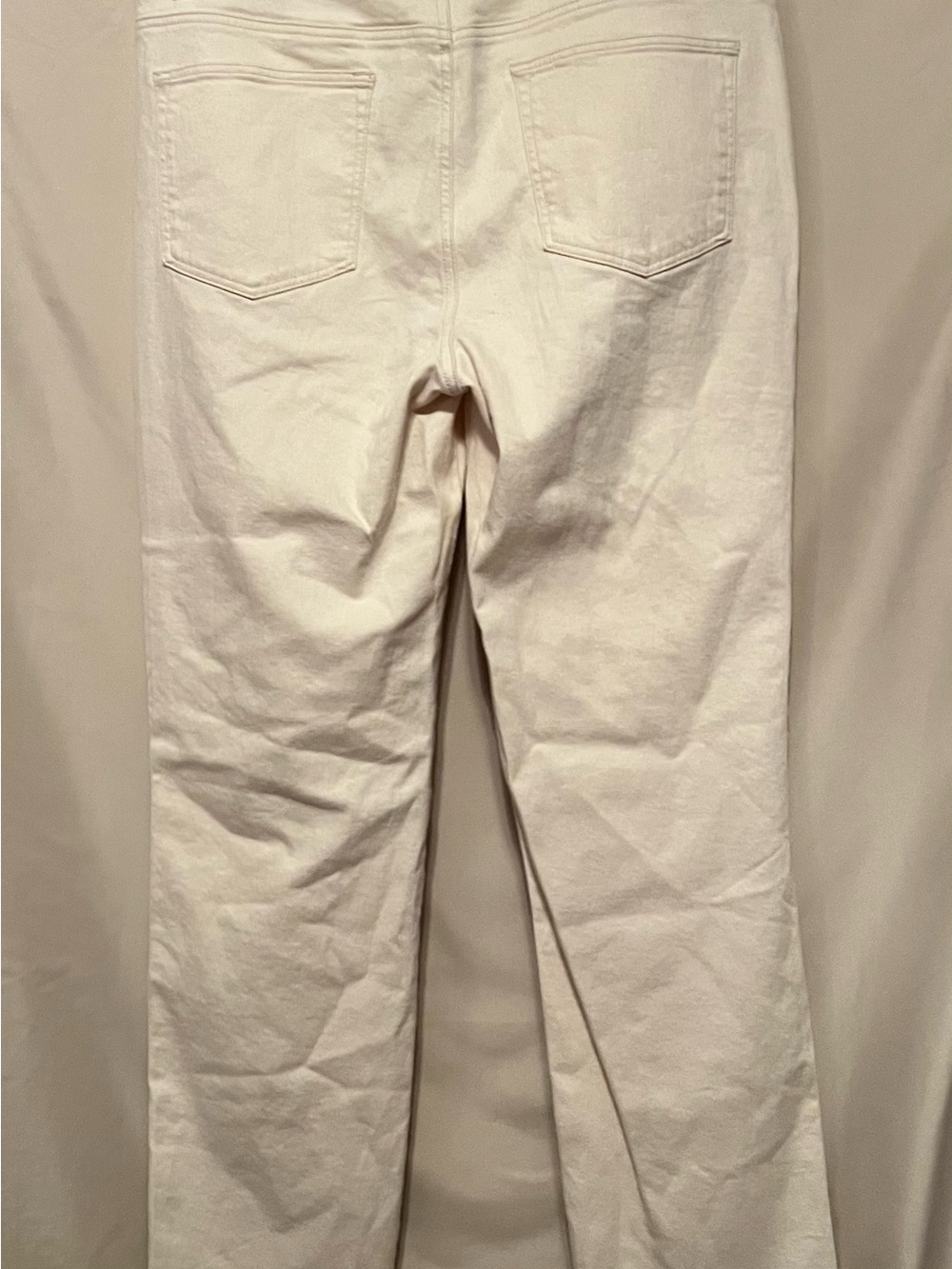 NWT Talbots Cream Straight-Leg Jeans with Gold Side Stripe - Picture 8 of 12